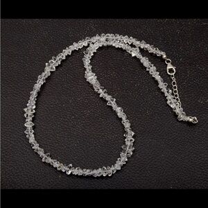 AAA Authentic Herkimer Diamond Necklace 18 Inch, 925 Silver